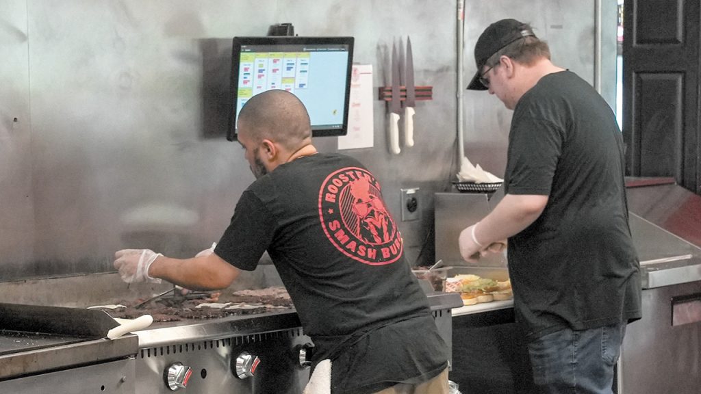 Roosters burger crew